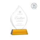 Cavazos on Helton Base Amber Flame Crystal Trophy