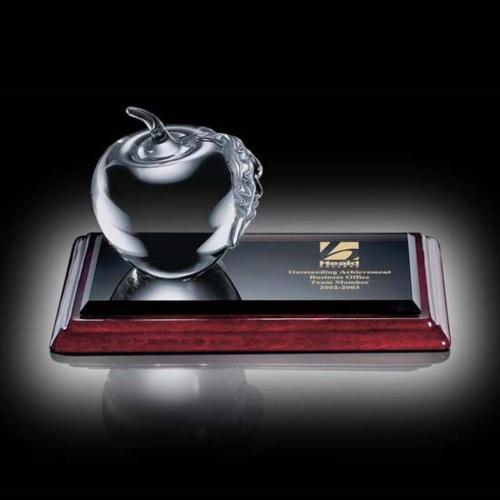Awards and Plaques - Glass Trophies - Apple Apples on Albion™ Base Glass Trophy