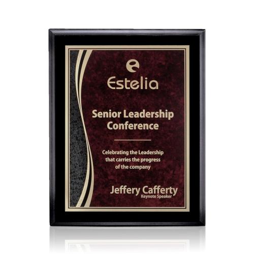Awards and Plaques - Wall Plaque Awards - Enriquez Stark - Black/Red