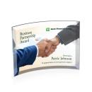 Carranza Full Color Clear Crescent Crystal Trophy