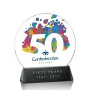 Holliday Full Color Circle Crystal Trophy