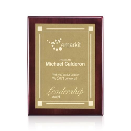 Awards and Plaques - Wall Plaque Awards - Keene Meredith Plaque - Rosewood Finish
