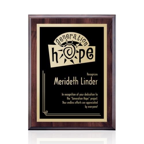 Awards and Plaques - Wall Plaque Awards - Houser Stark - Cherry/Black