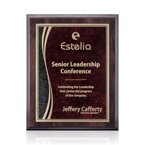 Awards and Plaques - Wall Plaque Awards - Enriquez Stark - Cherry/Red