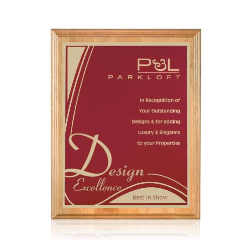 Awards and Plaques - Wall Plaque Awards - Puckett Berger - Red
