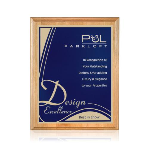 Awards and Plaques - Wall Plaque Awards - Puckett Berger - Blue