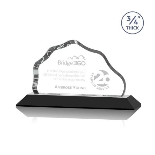 Awards and Plaques - Crystal Trophies - Hagen Black Crystal Trophy