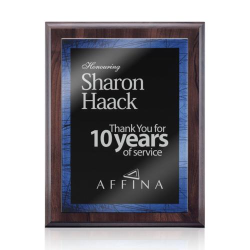 Awards and Plaques - Wall Plaque Awards - Garner Stark - Cherry/Blue