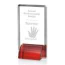 Barraza Red Rectangle Crystal Trophy
