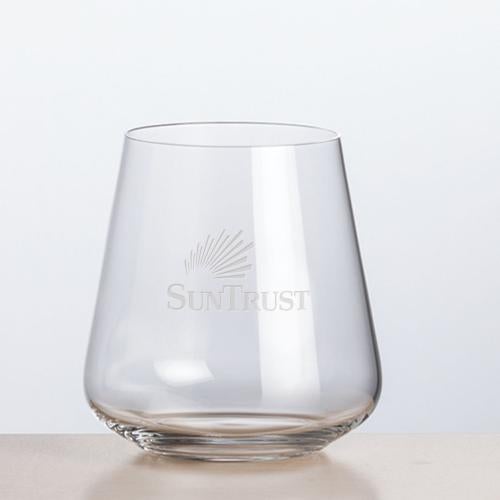 Custom Barware Glasses - Wine Glasses - Norris Stemless Wine - Deep Etch