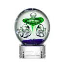 Williamson on Half Round Base Clear Globe Glass Trophy