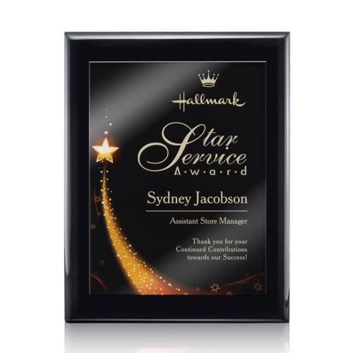 Awards and Plaques - Wall Plaque Awards - Hanson Meredith Plaque - Black Finish