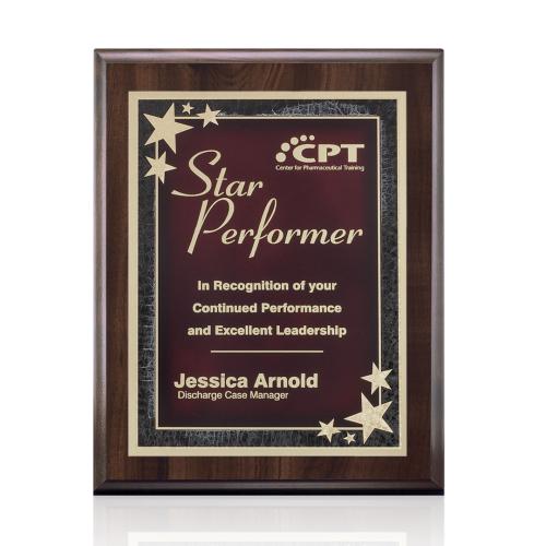 Awards and Plaques - Wall Plaque Awards - Murdock Stark - Cherry/Red