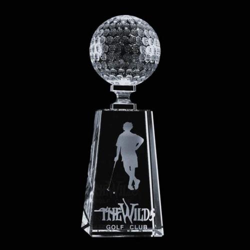 Trophies - Sports Trophies - Golf Trophies - Crystal Golf Trophies - Chandler Golf Tower Towers Crystal Trophy