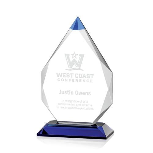 Awards and Plaques - Crystal Trophies - Donaldson Blue Peaks Crystal Trophy