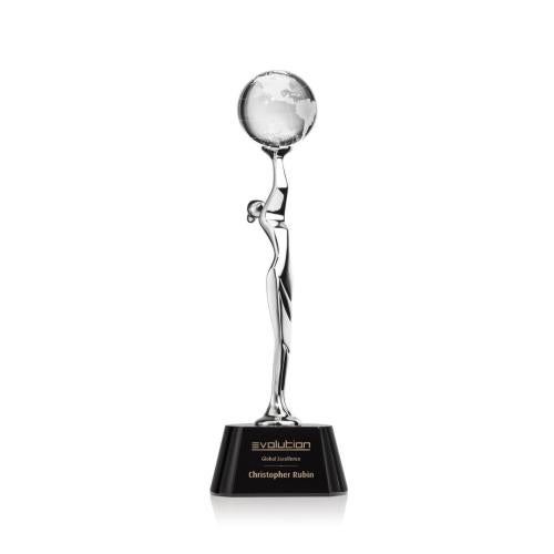Awards and Plaques - Crystal Trophies - Venus Globe Crystal Trophy
