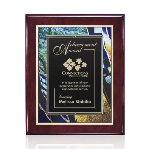 Awards and Plaques - Wall Plaque Awards - Barbosa Meredith Plaque - Rosewood Finish
