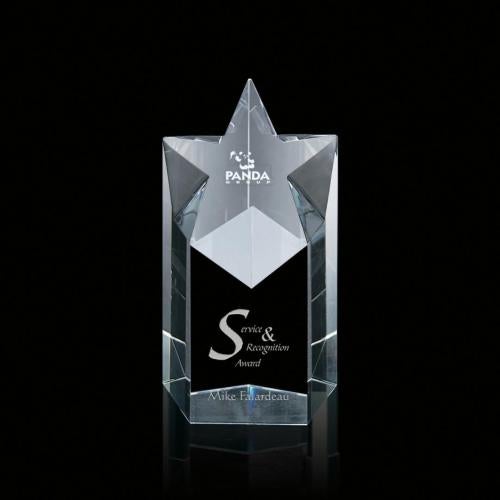 Awards and Plaques - Crystal Trophies - Star Tower Towers Crystal Trophy
