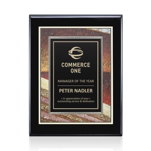 Awards and Plaques - Wall Plaque Awards - Wright Meredith Plaque - Black Finish