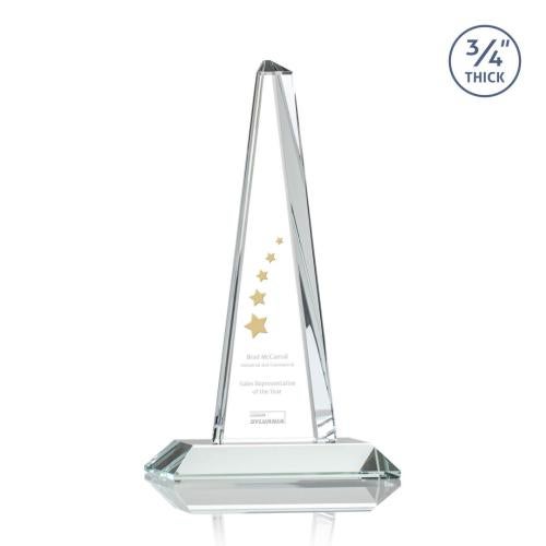 Awards and Plaques - Crystal Trophies - Womack Tower Clear Towers Crystal Trophy