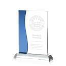 Starr Blue Rectangle Crystal Trophy