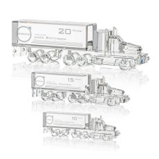 Crystal 18 Wheeler Unique Crystal Trophy - Crystal Trophies