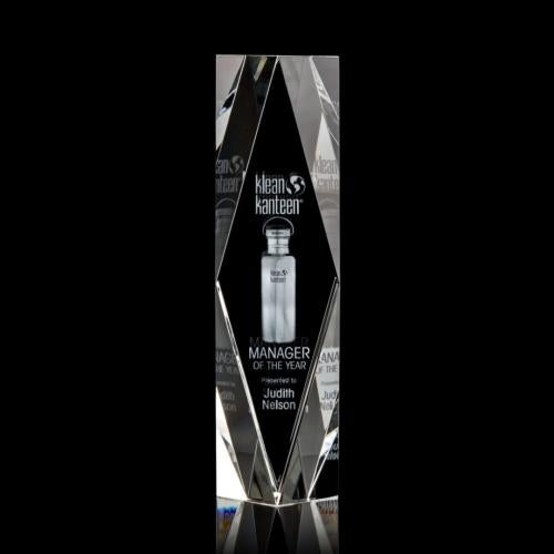 Awards and Plaques - Crystal Trophies - President 3D Towers Crystal Trophy