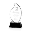Shirley Black Flame Crystal Trophy