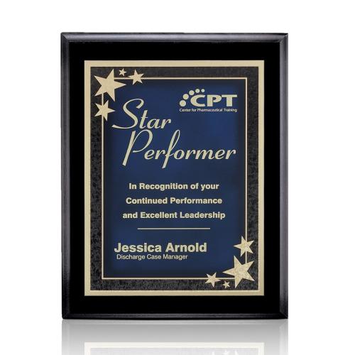 Awards and Plaques - Wall Plaque Awards - Murdock Stark - Black/Blue