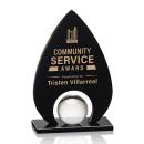 Larsen Black Tear Drop Crystal Trophy