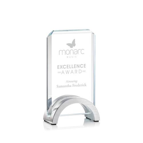 Awards and Plaques - Crystal Trophies - Milligan Rectangle Crystal Trophy