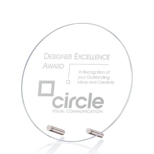 Awards and Plaques - Crystal Trophies - Manning Circle Crystal Trophy
