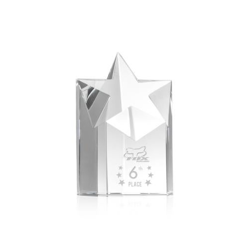 Awards and Plaques - Crystal Trophies - Weber Star Tower Crystal Trophy