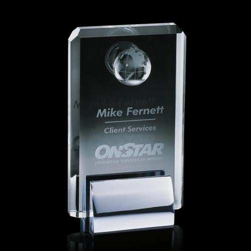 Awards and Plaques - Crystal Trophies - Daniel Globe Crystal Trophy