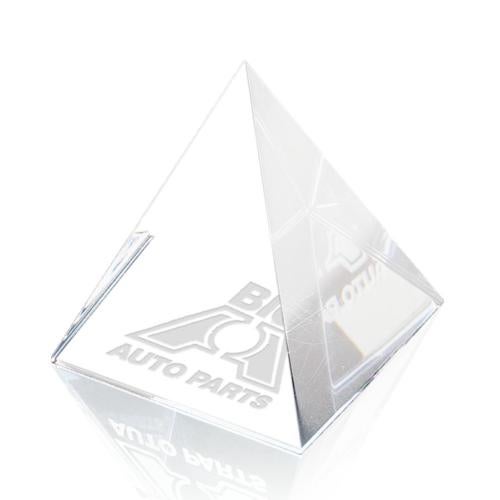 Awards and Plaques - Crystal Trophies - Optical Pyramid Crystal Trophy