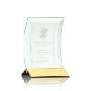 Zavala Jade/Gold Crescent Glass Trophy