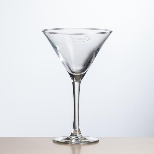 Custom Barware Glasses - Cocktail Glasses - Barrera Martini - 7.25oz/10oz - Deep Etch