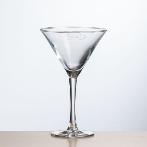 Custom Barware Glasses - Cocktail Glasses - Barrera Martini - Deep Etch