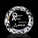 Diamond Cut Circle Crystal Trophy