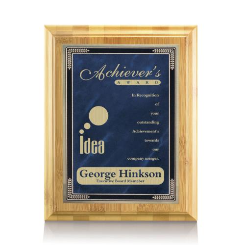Awards and Plaques - Wall Plaque Awards - Cortez Bamboo - Blue