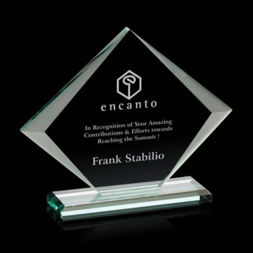 Awards and Plaques - Glass Trophies - Latham Jade Glass Trophy