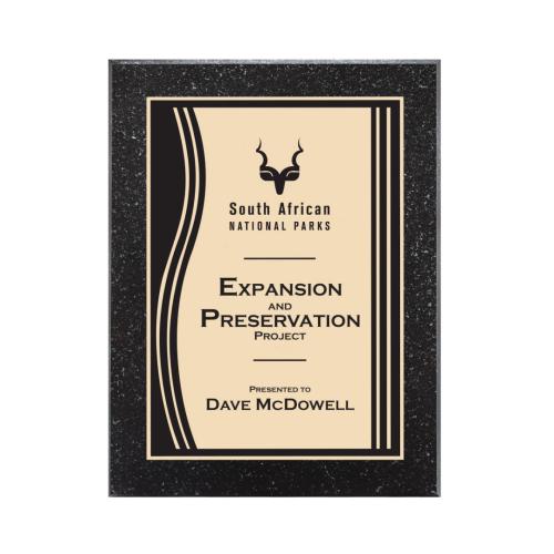 Awards and Plaques - Wall Plaque Awards - Sloan Mills Plaque - Gold