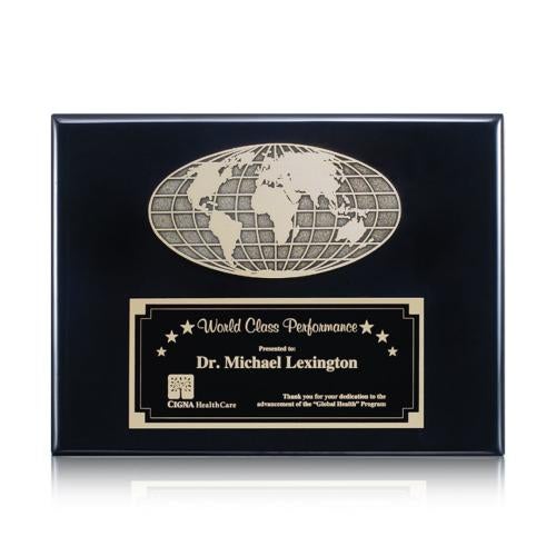 Awards and Plaques - Wall Plaque Awards - World Plaque