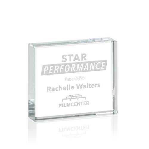 Awards and Plaques - Crystal Trophies - Crystal Paperweights - Kimble Paperweight