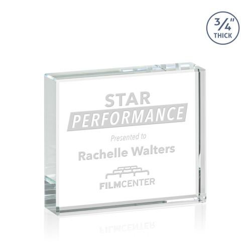 Awards and Plaques - Crystal Trophies - Crystal Paperweights - Kimble Paperweight - Starfire