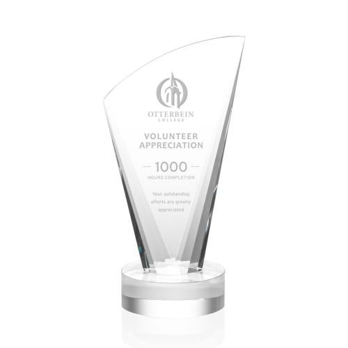Awards and Plaques - Crystal Trophies - Bunch Clear Peaks Crystal Trophy