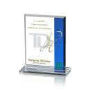 Moody Blue Rectangle Crystal Trophy