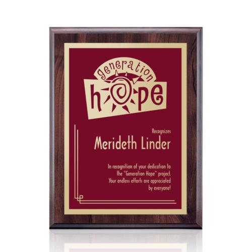 Awards and Plaques - Wall Plaque Awards - Houser Stark - Cherry/Burgundy