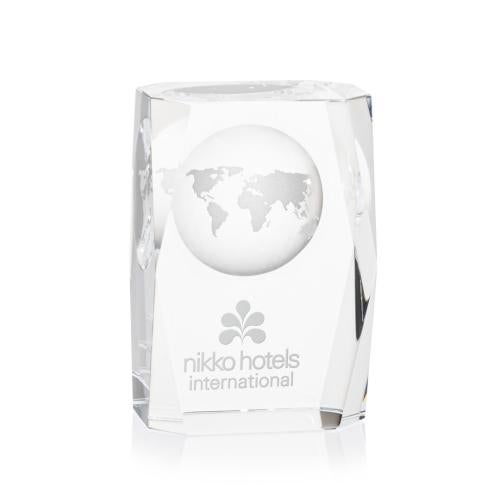 Awards and Plaques - Crystal Trophies - Hardin Globe Towers Crystal Trophy