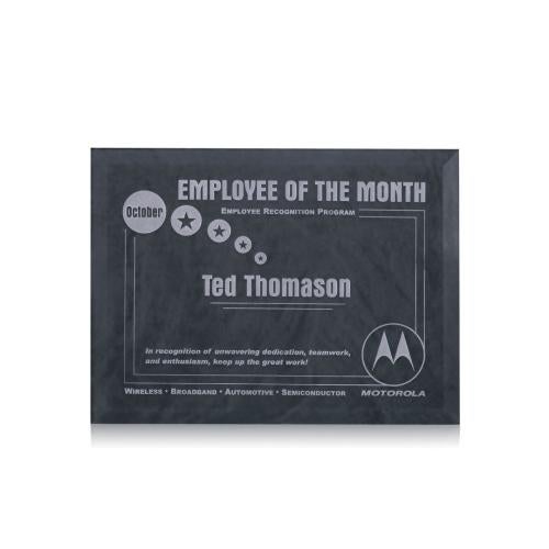 Awards and Plaques - Glass Trophies - Glass Plaques - Russo Plaque - Grey